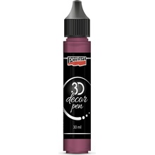 Pentart 3D decor pen 30 ml rubínově červený