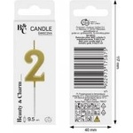 GoDan Piker lid B&C number 2 metallic gold 9.5x2.3 cm BH-SPZ2