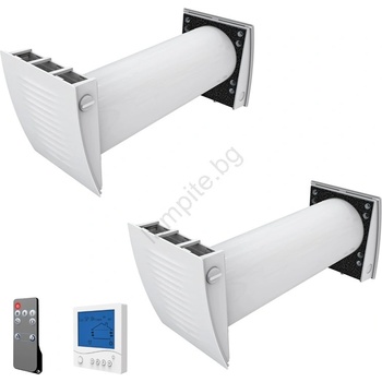 Dalap 55561 - Комплект 2x рекуператор за помещение ZEPHIR SIMPLE DOUBLE 7, 61W/230V (DP0003)