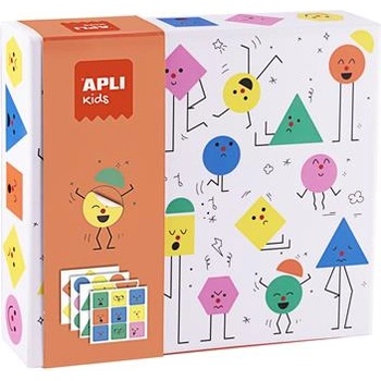 APLI Комплект геометрични стикери, APLI Kids "Geometric", емоции (19433)