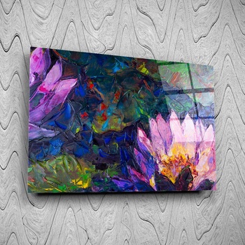 Art gift Стъклено АРТ пано - Розов лотос
