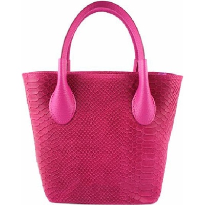 Made in Italy kožená kabelka 437 fuchsia