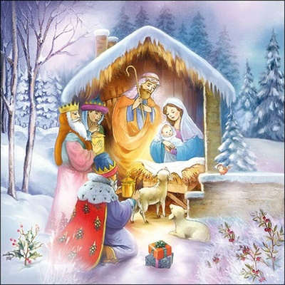 Ambiente Europe BV Servítky Nativity 33x33cm