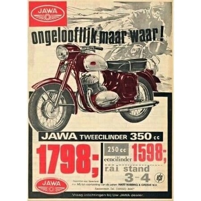 Jawa 350cc - ceduľa 30cm x 20cm Plechová tabuľa