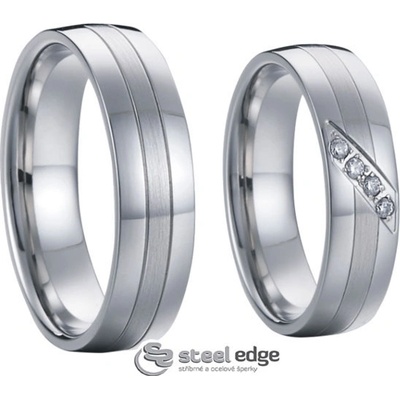 Steel Wedding Snubné prstene chirurgická ocel SSPL002