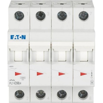Eaton Автоматичен прекъсвач eaton pl7-c50/4, 165187 - 50 a, 4p (165187)