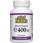 Natural Factors Vitamin E/ Витамин Е (токофероли микс) х 90 софтгел капсули Natural Factors (1421 NF)