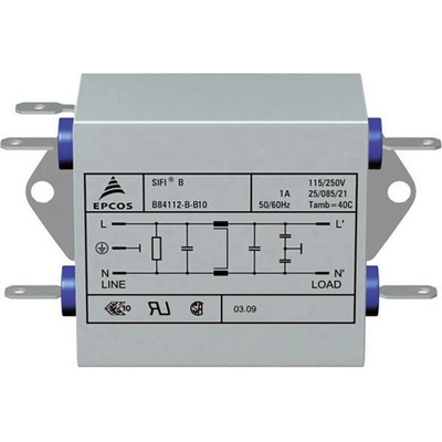TDK B84112B0000B110, B84112B0000B110 síťový filtr, 250 V/AC, 10 A