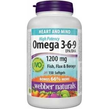 Webber Naturals Omega 3-6-9 1200 mg 150 kapsúl