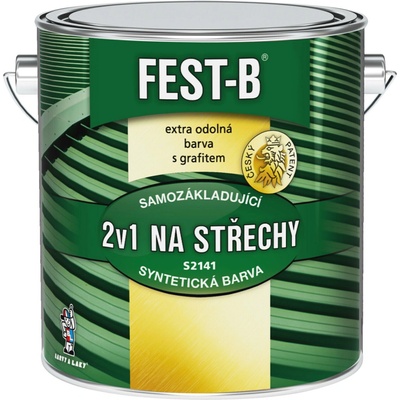 Barvy A Laky Hostivař FEST-B S2141, antikorozní nátěr na železo 0111 šedá, 2,5kg