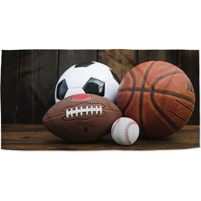 Sablio Ručník s potiskem Sportovní míče 50 x 100 cm