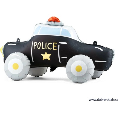 PartyDeco Balónek fóliový stojící auto Policie 90 x 41 cm
