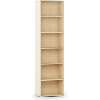 Knižnica INTEGRO vyššia, 2300x600x400 mm, 5 polic, buk