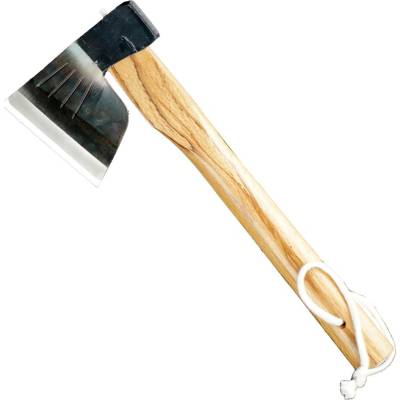 Kanetsune Seki Japonská tesařská sekera Bakin/Zenko White Oak Botan 360 mm - hnědá-stříbrná