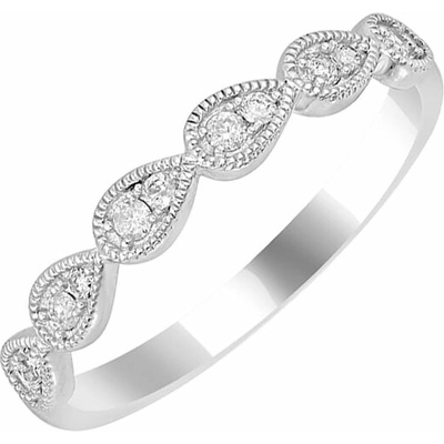 Eppi Stříbrný eternity prsten s lab grown diamanty Lacy R44342