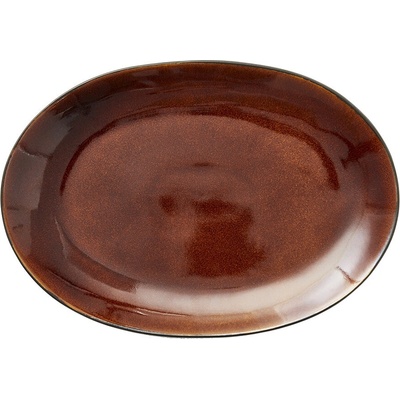 Bitz Oválná miska na servírování Oval 36 x 25 cm Black/Amber jantarová