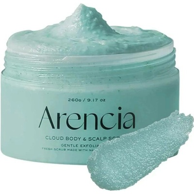 Arenica Fresh Cloud scrub white tělový a vlasový peeling mint and lily 260 g