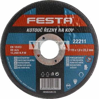 Festa Levior Kotouč řezný 125 x 1,2 x 22,2 mm 22217