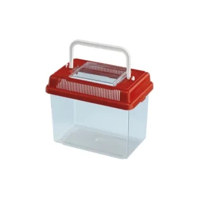 Ferplast - Geo Flat Small - Контейнер за транспортиране на рибки и костенурки с дръжка, 1 литър, 18, 2х11, 5х14 см