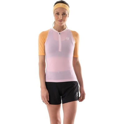 Compressport Trail Racing Postural SS Top Pink/Orange S Тениска с къс ръкав за бягане (ATSW4913097S)