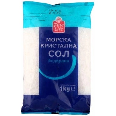 Fine Life Морска сол кристална 1кг