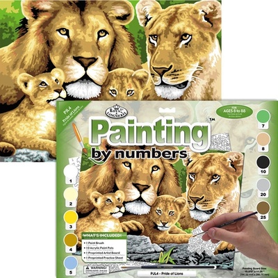 Maľovanie podľa čísiel formát A3 Pýcha levov