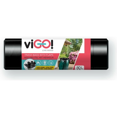 Vigo pytle s uchy LDPE 80 l 31 µm 10ks černé