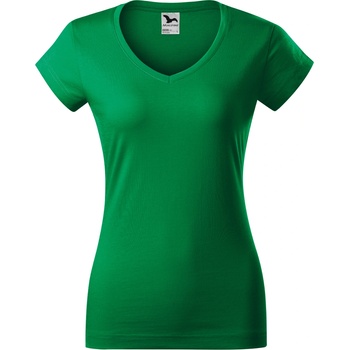 MALFINI Malfini fit v-neck 162 / Дамска тениска с v-образно деколте - средно зелена m (1621614)