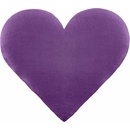 Bellatex Tvarovaný vankúš Srdce fialová 42x48