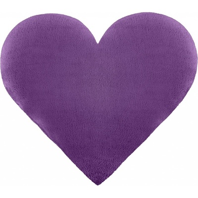 Bellatex Tvarovaný vankúš Srdce fialová 42x48