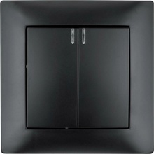 Dvojitý spínač VCX s osvětlením WESA LC 04C Black