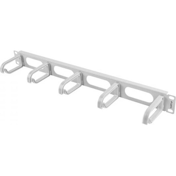 Lanberg 19" cable management AK-1205-S panel 5 rings - type b 1U, grey (AK-1205-S)