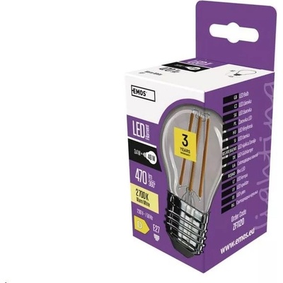 Emos LED žárovka ZF1120 Filament Mini Globe 3,4W E14 teplá bílá