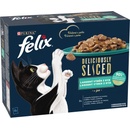 Felix Deliciously Sliced losos, tuniak, treska, platýs v želé 12 x 80 g