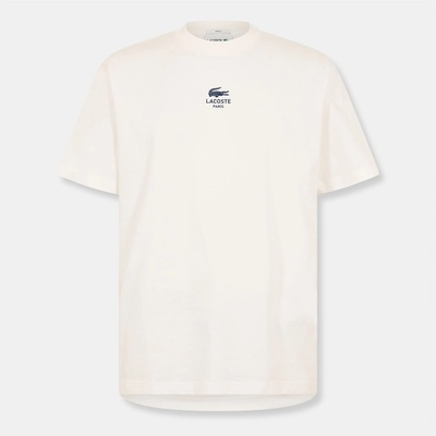Lacoste Тениска Lacoste Men's Centr Logo T-Shirt - White 70V