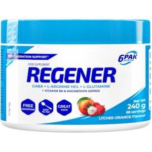 6PAK Nutrition REGENER | GABA, L-Arginine & L-Glutamine [240 грама] Личи с портокал