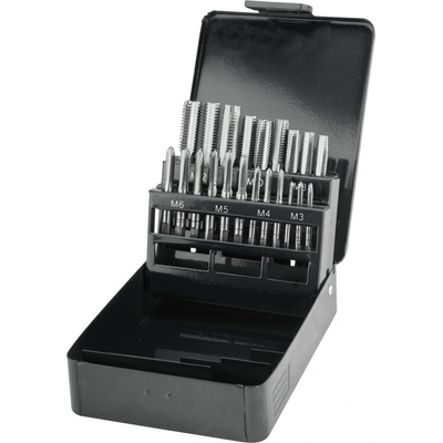 Sada závitníků Extol 29301, 21ks, M3-M4-M5-M6-M8-M10-M12 – Zboží Mobilmania