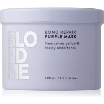 Schwarzkopf Blondme Bond Repair Purple Mask маска за коса неутрализиращ жълтеникавите оттенъци 500ml