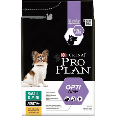 PURINA Pro Plan Small & Mini Adult 9+ - с пилешко месо за възрастни кучета от малки и мини породи над 9 години, 3кг