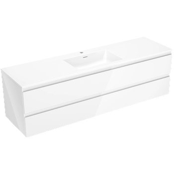 Mexen Orio шкаф за баня 160 см с мивка Otis, 2 чекмеджета, бял гланц (91A10-16047-2-BFF00-W18M00)