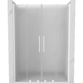 Mexen Velar Duo плъзгаща се душ врата 160 см, матирано стъкло, бяло - 871-160-000-32-20 (871-160-000-32-20)