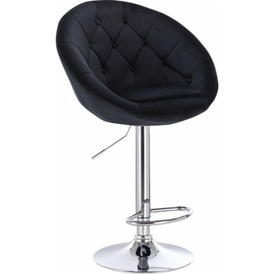 LuxuryForm Design Vera Velur na striebornom tanieri čierna