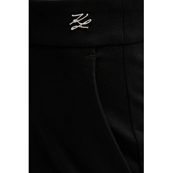 Karl Lagerfeld Панталон Karl Lagerfeld в черно със стандартна кройка, с висока талия A3W10095 (A3W10095)