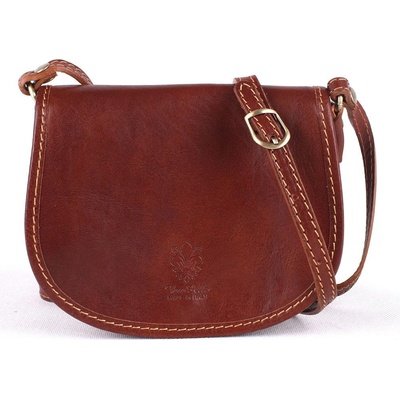 Dámská malá kožená crossbody kabelka MINI tmavěhnědá