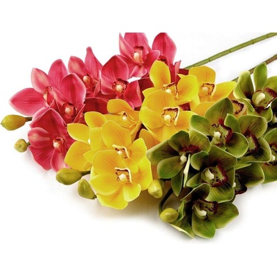 Umělá orchidej dlouhá - 2 zelená sv.