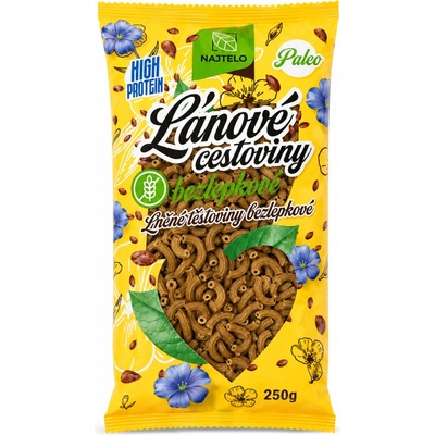 Najtelo Ľanové cestoviny paleo kolienka bez lepku 250 g