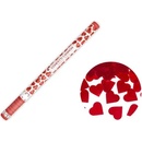 PartyDeco Vystreľovacie konfety Červené srdiečka 80 cm