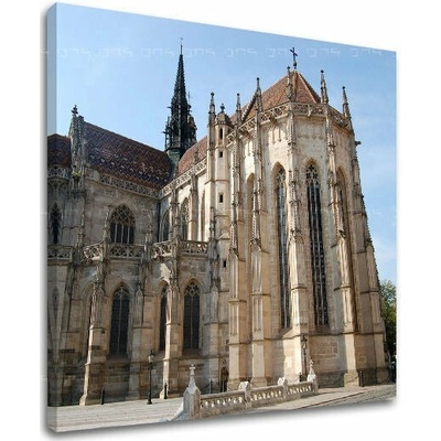 Papilora Obraz Dómu svätej Alžbety v Košiciach na plátne — štvorcový formát - 60x60 cm