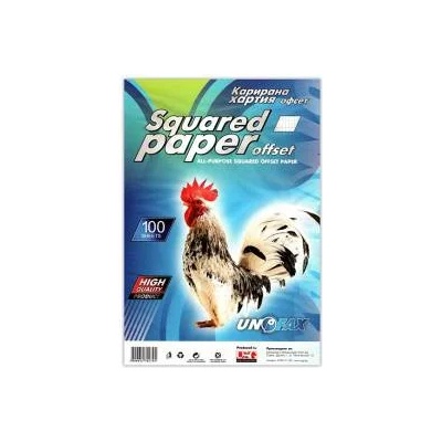 Unofax Карирана хартия Unofax, A4, Офсет, 100 листа, 60 g/m2, 210 x 297 мм, Бяла, office1_1525100011