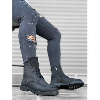 BOA Shoes Мъжки боти от естествен набук ba0212 - Черни #359269 (359269_Черно)